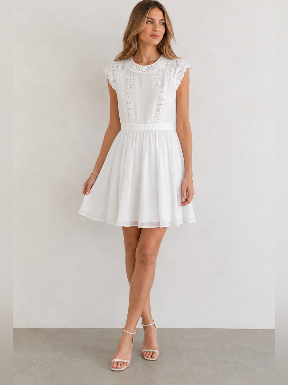 Ted Baker White Fit-and-Flare Dress